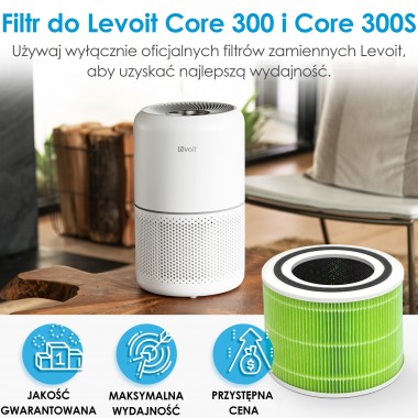Oryginalny Filtr Antybakteryjny do Oczyszczacza Powietrza Levoit Core 300 i 300s