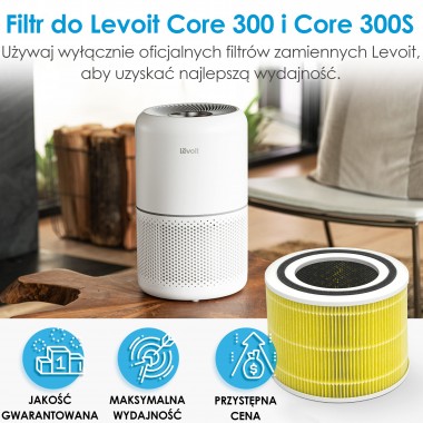 Oryginalny Filtr Antyalergiczny do Oczyszczacza Powietrza Levoit Core 300 i 300s dla alergików